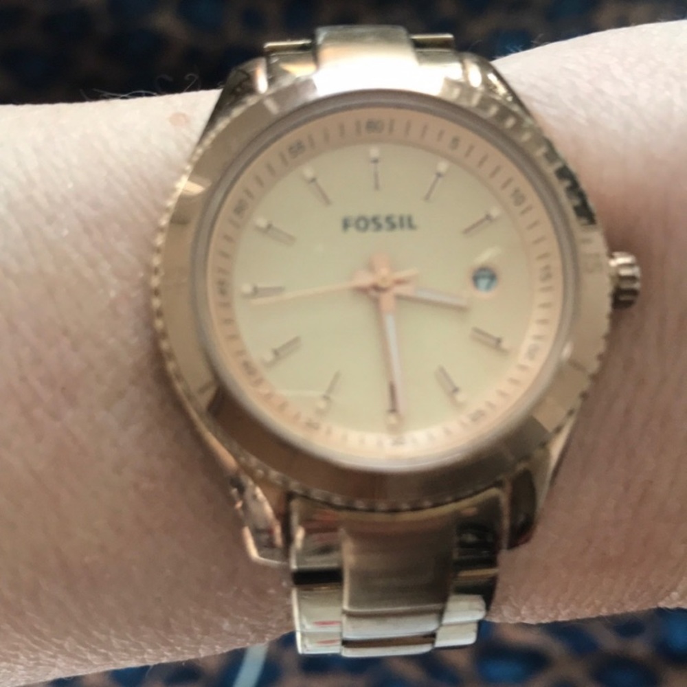Fossil rose Gold tone watch